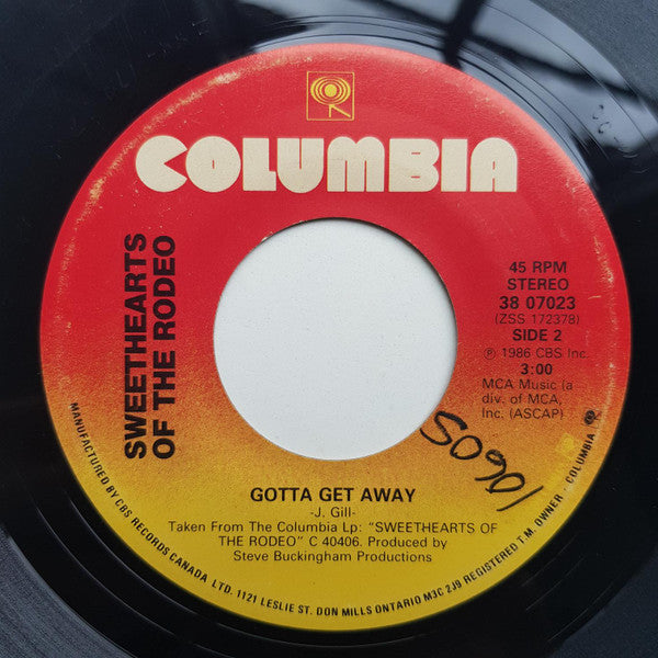 Sweethearts Of The Rodeo : Chains Of Gold (7", Single)
