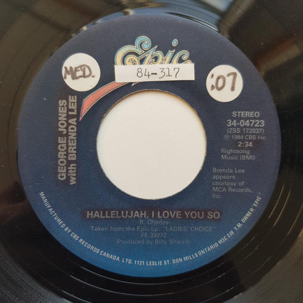 George Jones (2) With Brenda Lee : Hallelujah, I Love You So (7", Single)