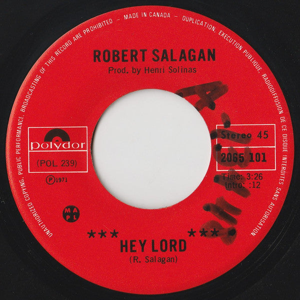 Robert Salagan : Hey Lord (7")