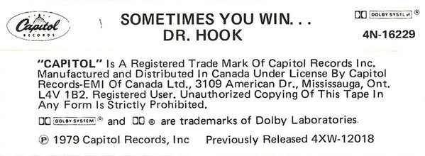 Dr. Hook : Sometimes You Win (Cass, Album, Bla)