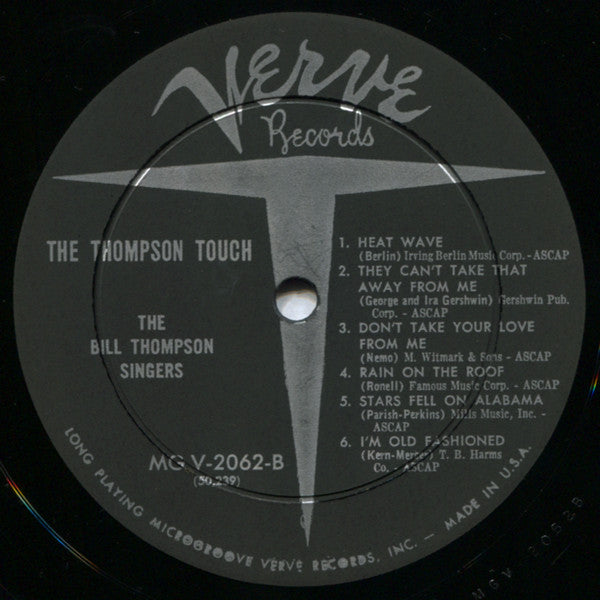 The Bill Thompson Singers : The Thompson Touch (LP, Album)