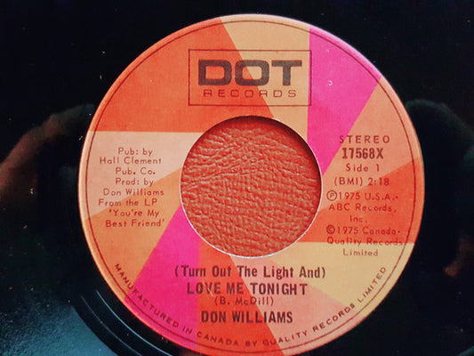 Don Williams (2) : (Turn Out The Light And) Love Me Tonight (7", Single)