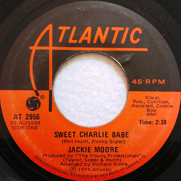 Jackie Moore : Sweet Charlie Babe (7", Single)