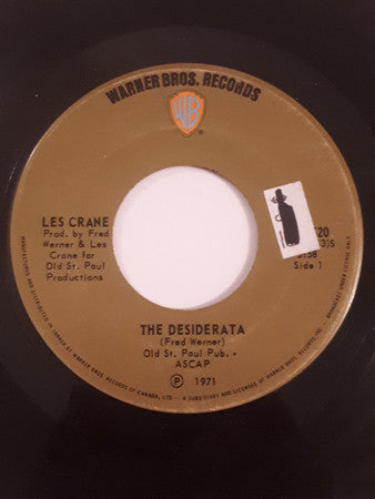 Les Crane : The Desiderata / A Different Drummer (7", Single)