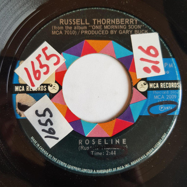 Russell Thornberry : Roseline / Eulogy To Mother Earth (7", Single)