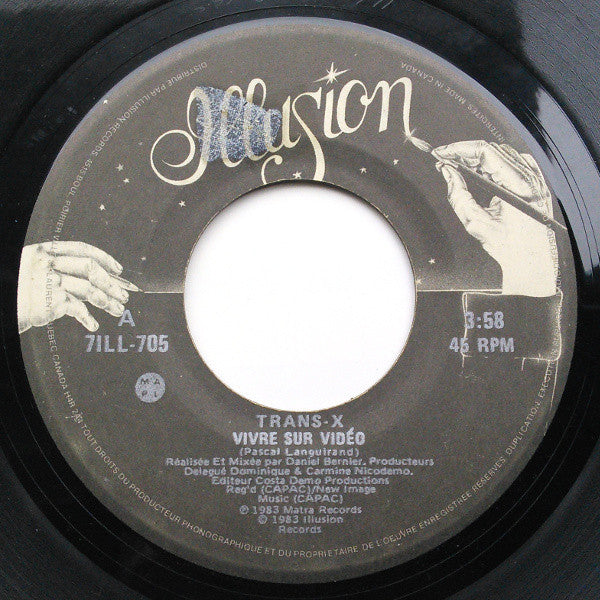 Trans-X : Vivre Sur Vidéo (7", Single)