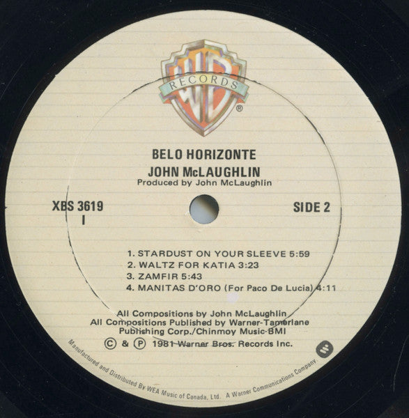 John McLaughlin : Belo Horizonte (LP, Album)
