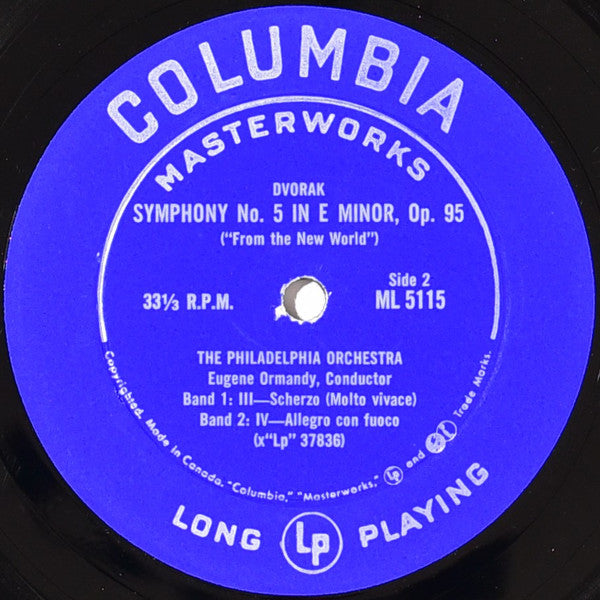 Antonín Dvořák - The Philadelphia Orchestra, Eugene Ormandy : New World Symphony (LP)