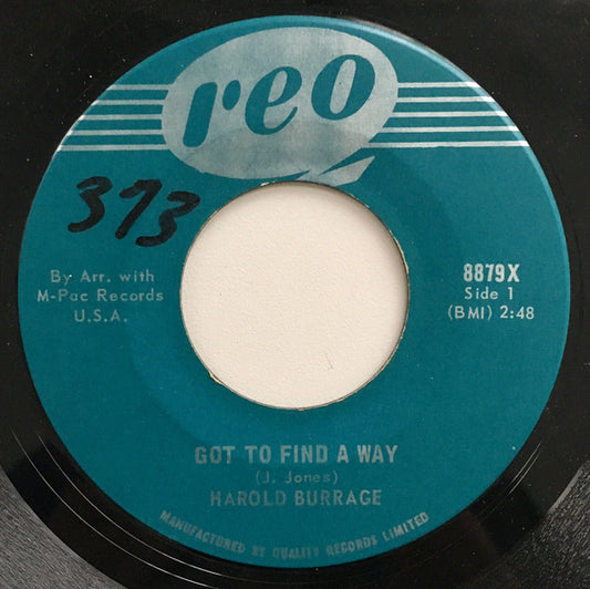Harold Burrage : Got To Find A Way (7", Single)