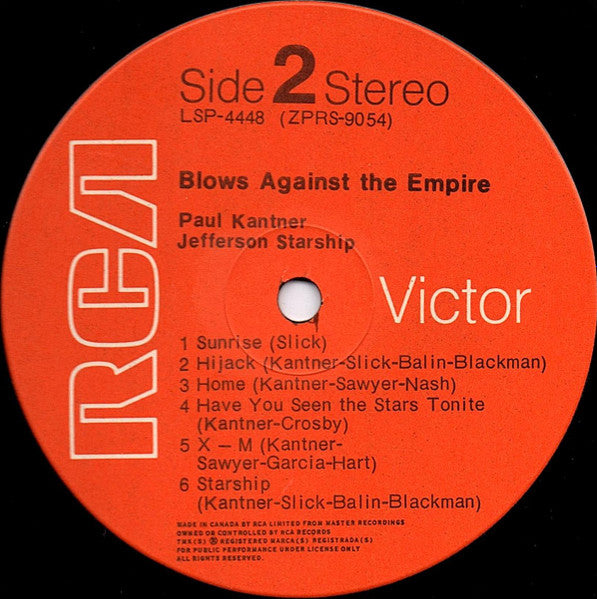 Paul Kantner / Jefferson Starship : Blows Against The Empire (LP, Album, RP, Dyn)