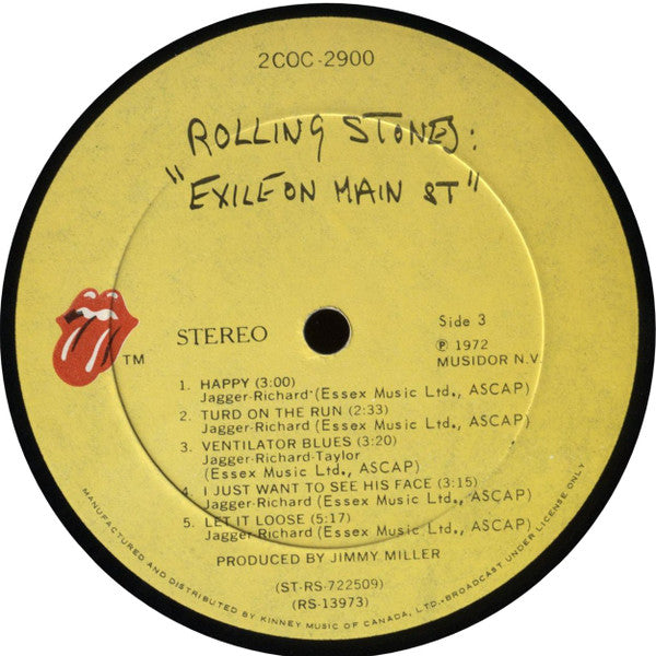 The Rolling Stones : Exile On Main St. (2xLP, Album)