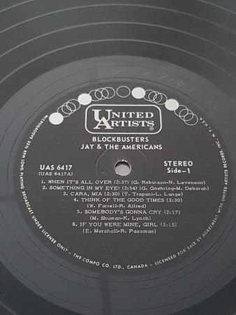 Jay & The Americans : Blockbusters (LP, Album)