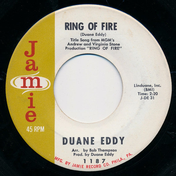 Duane Eddy : Ring Of Fire (7", Single)