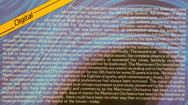 Mantovani : The Incomparable Mantovani/ 20 Greatest Hits (LP, Comp, Dig)