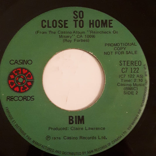 Bim (8) : So Close To Home (7", Mono, Promo)