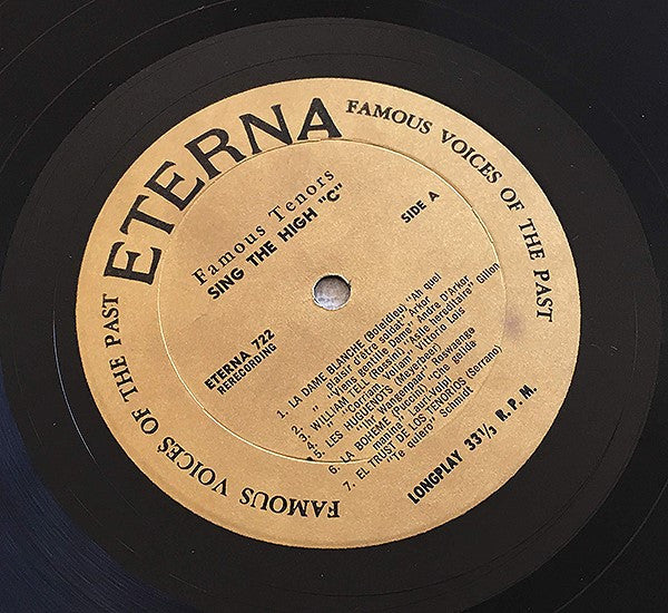 Various : Famous Tenors Sing The High "C" (LP, Comp, Mono)