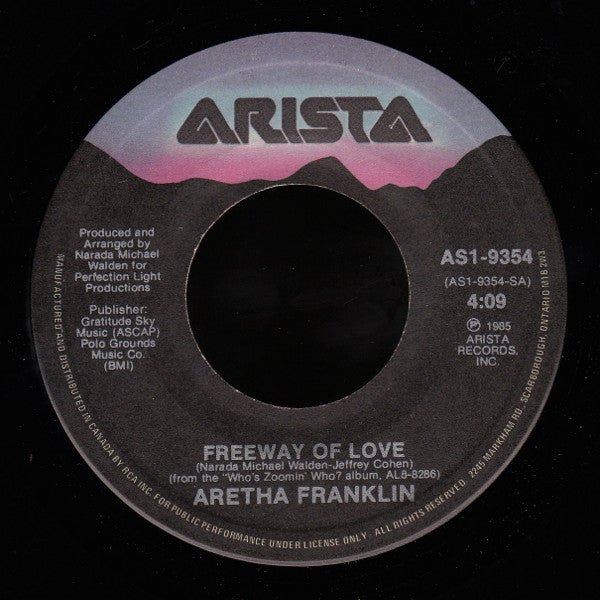 Aretha Franklin : Freeway Of Love (7")