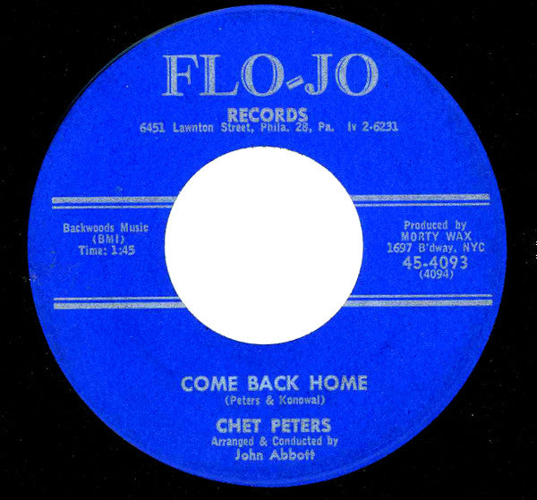 Chet Peters : A Devil Inside / Come Back Home (7", Single)