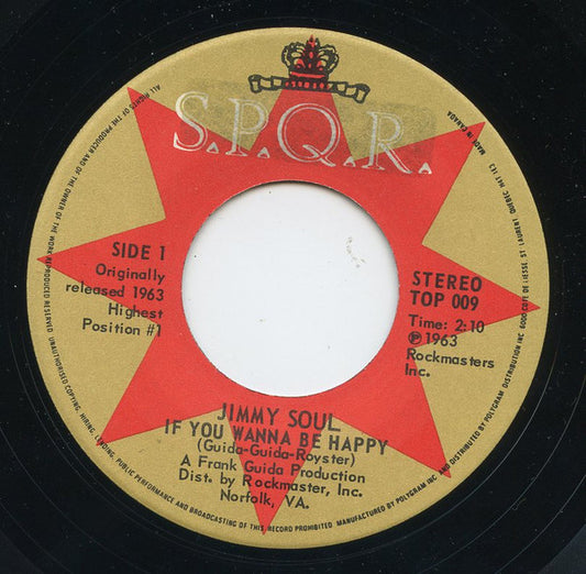 Jimmy Soul : If You Wanna Be Happy / My Little Room (7", Single)