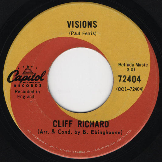 Cliff Richard : Visions (7", Single)