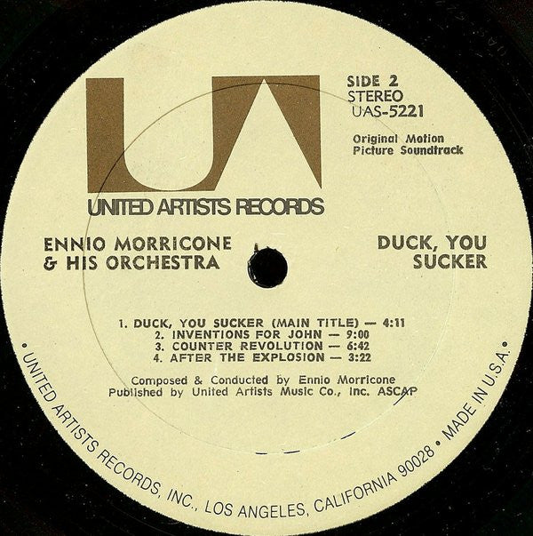 Ennio Morricone : Duck, You Sucker (Original Motion Picture Soundtrack) (LP, Album)