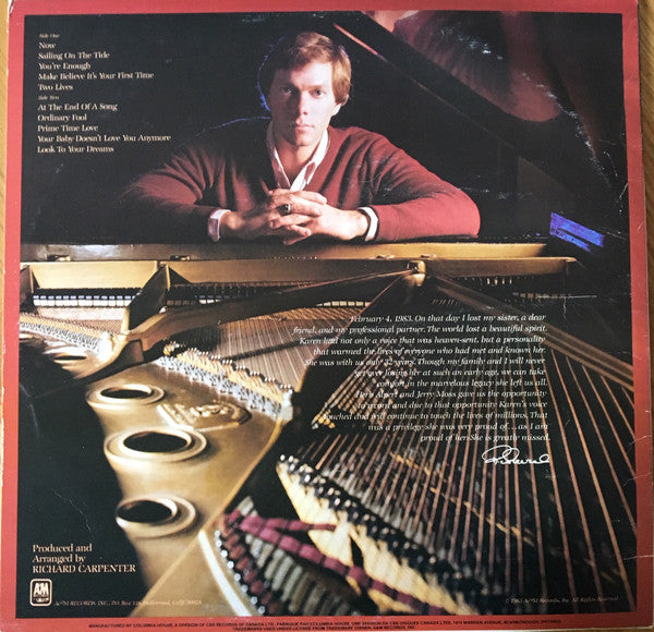 Carpenters : Voice Of The Heart (LP, Album)