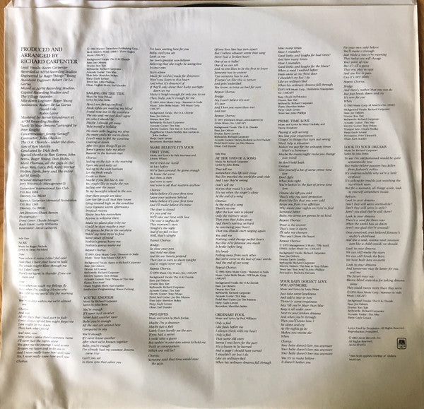 Carpenters : Voice Of The Heart (LP, Album)