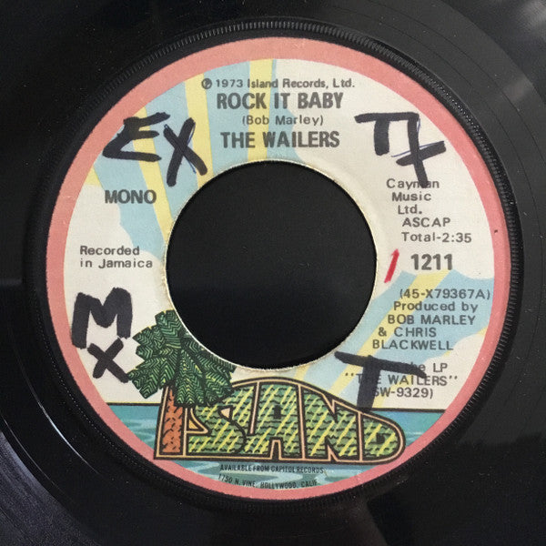 The Wailers : Rock It Baby / Stop That Train (Instrumental) (7", Single, Mono)