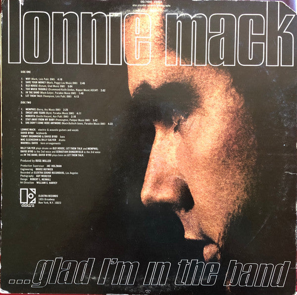 Lonnie Mack : Glad I'm In The Band (LP, Album, RP )