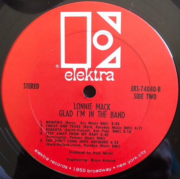 Lonnie Mack : Glad I'm In The Band (LP, Album, RP )
