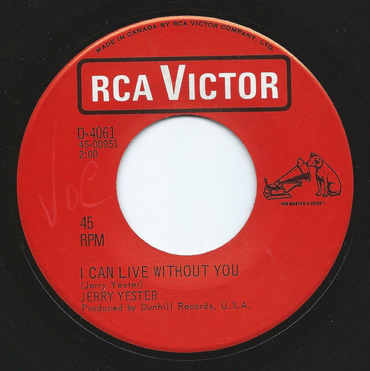 Jerry Yester : I Can Live Without You / Garden Of Imagining (7")