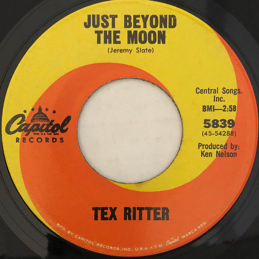Tex Ritter : Just Beyond The Moon (7", Single, Los)