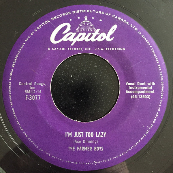 The Farmer Boys : You're A Humdinger / I'm Just Too Lazy (7", Single)