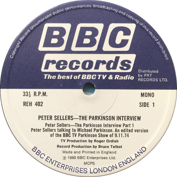 Peter Sellers : The Parkinson Interview (LP, Mono, RE)