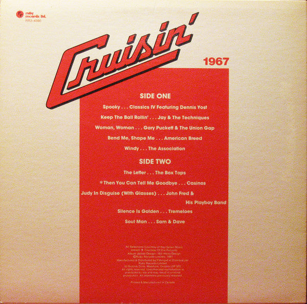 Various : Cruisin' 1967 (LP, Comp)
