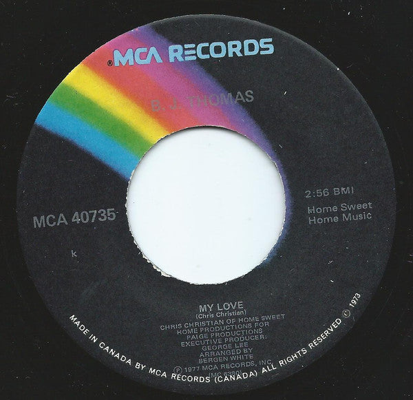 B.J. Thomas : Don't Worry Baby (7")