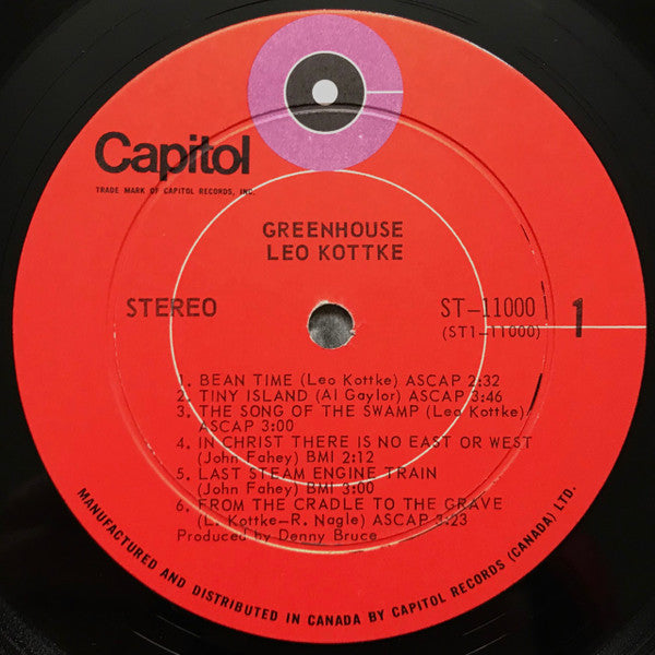Leo Kottke : Greenhouse (LP, Album)