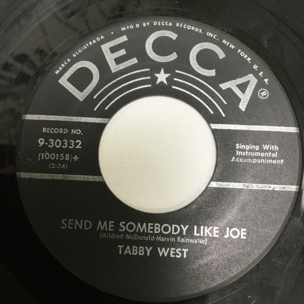Tabby West : Texas Millionaire / Send Me Somebody Like Joe (7")