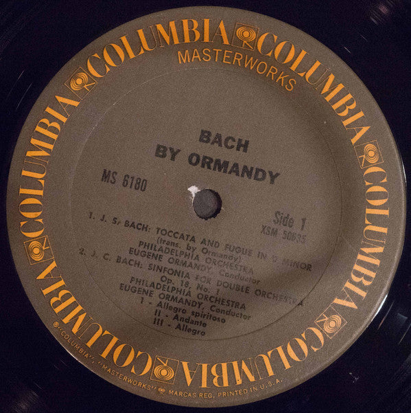 Johann Sebastian Bach, Eugene Ormandy, The Philadelphia Orchestra : Bach By Ormandy (LP, Album, RE)