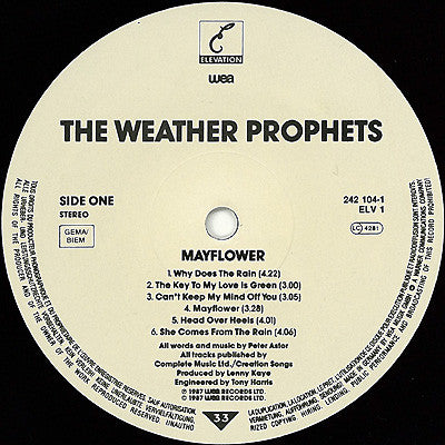 The Weather Prophets : Mayflower (LP, Album)