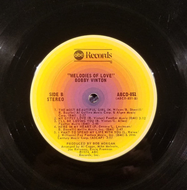 Bobby Vinton : Melodies Of Love (LP, Album, Ter)