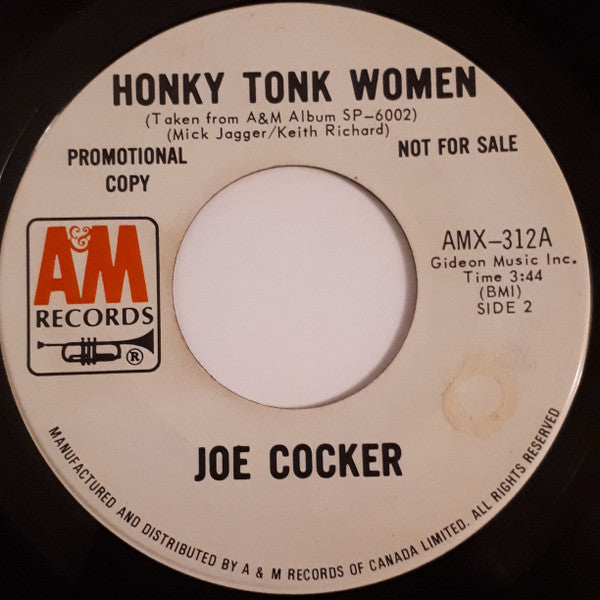 Joe Cocker : Bird On The Wire (7", Promo)