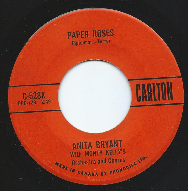 Anita Bryant : Paper Roses / Mixed Emotions (7")