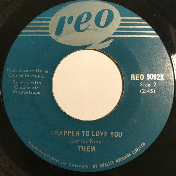 Them (3) : Walking In The Queens Garden / I Happen To Love You (7", Single)