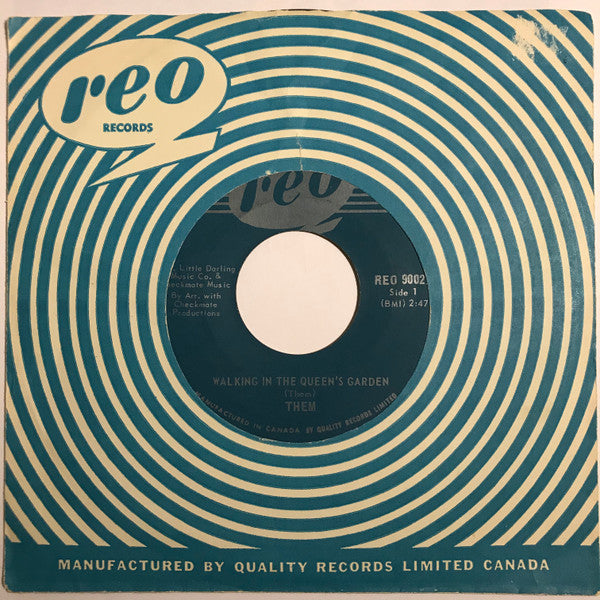 Them (3) : Walking In The Queens Garden / I Happen To Love You (7", Single)