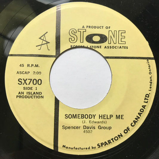 The Spencer Davis Group : Somebody Help Me (7",  )
