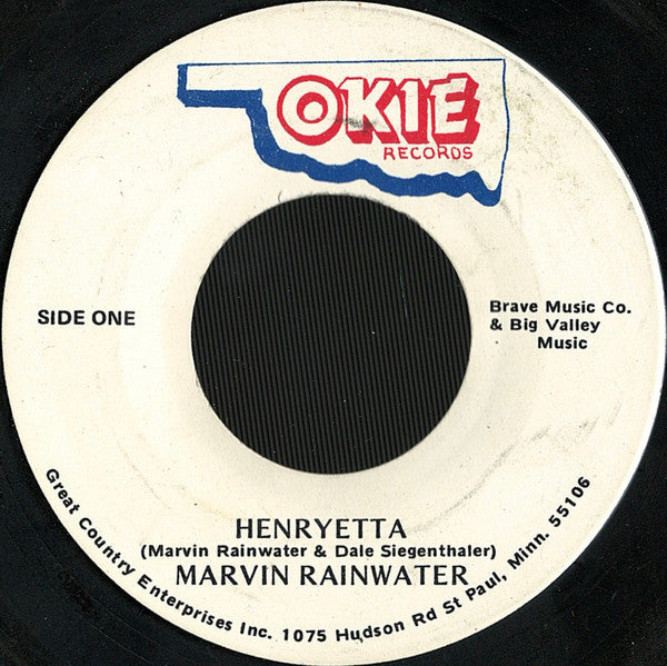 Marvin Rainwater, Marvin Rainwater With The Bluebirds (Loralee & Barbie) : Henryetta / City Of Angels (7")