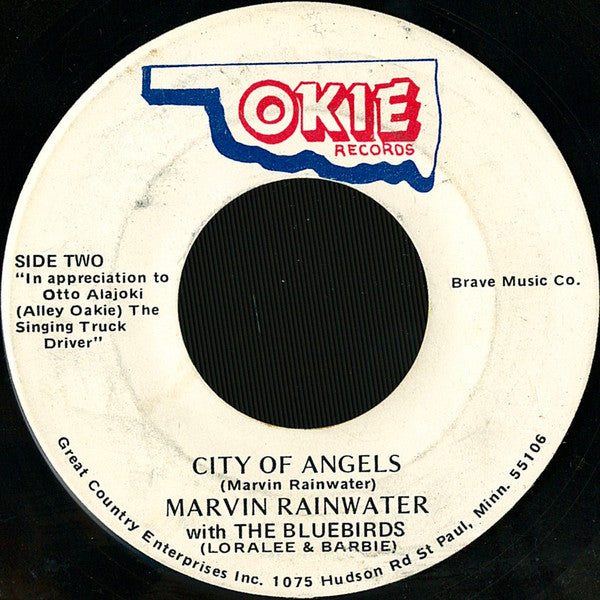 Marvin Rainwater, Marvin Rainwater With The Bluebirds (Loralee & Barbie) : Henryetta / City Of Angels (7")