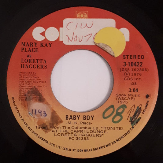 Mary Kay Place As Loretta Haggers* : Baby Boy (7", Single)