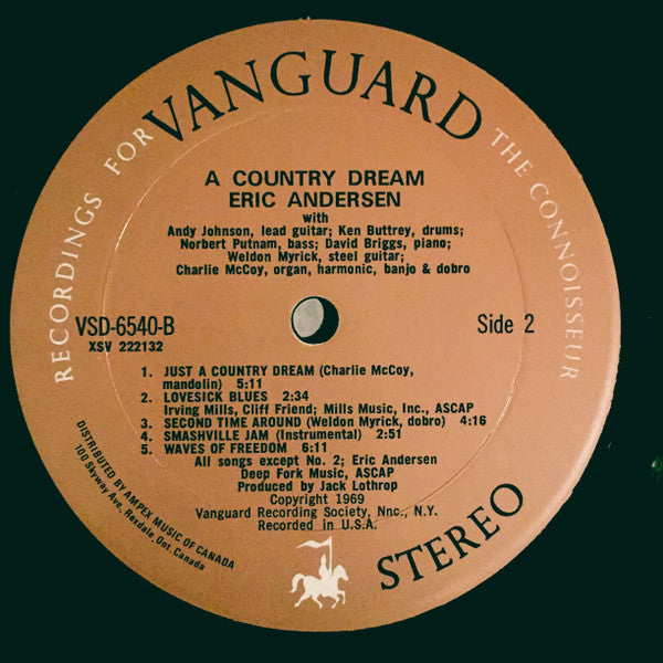 Eric Andersen (2) : A Country Dream (LP, Album)
